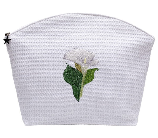 Cosmetic Bag (Large), Calla Lily (White)