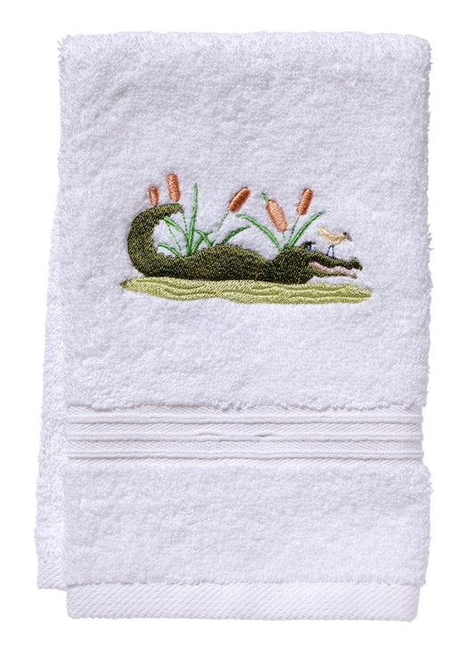 Guest Towel, Terry, Alligator (Green)