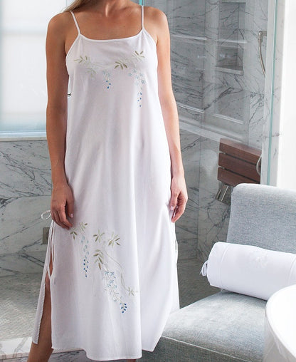 Jane White Cotton Nightgown