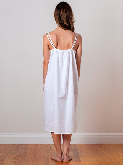 Chrissy White Cotton Nightgown