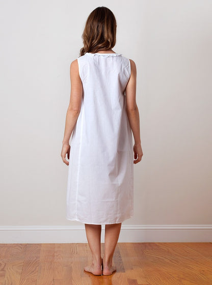 Lillian White Cotton Nightgown