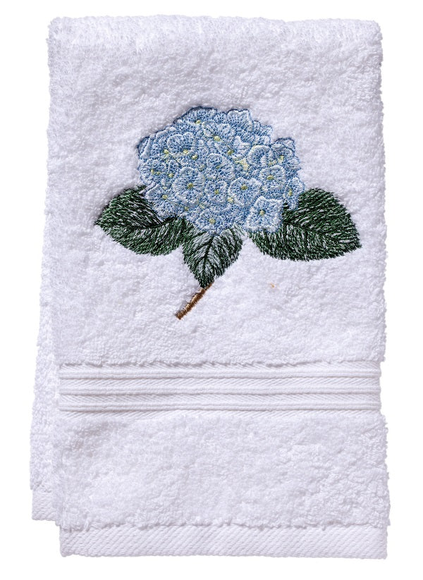 Guest Towel, Terry, Hydrangea Too (Light Blue)