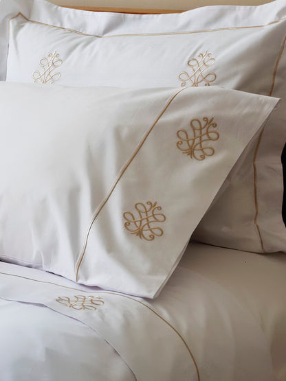 Bed Pillow Cover (Standard) - Embroidered