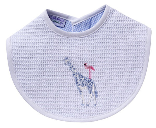 Bib, Giraffe & Flamingo (Blue/Pink)