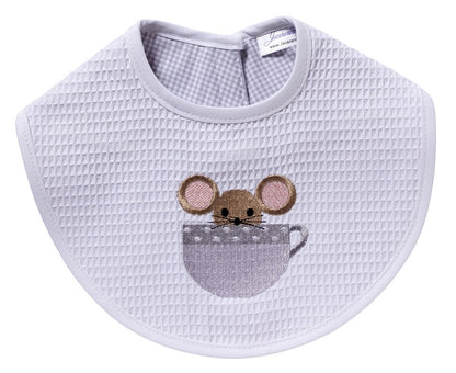 Bib, Mouse in Cup (Pewter)