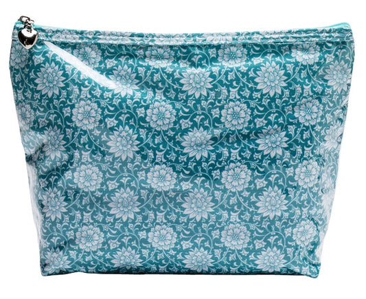 Cosmetic Bag (Medium), Gerbera (Aqua)