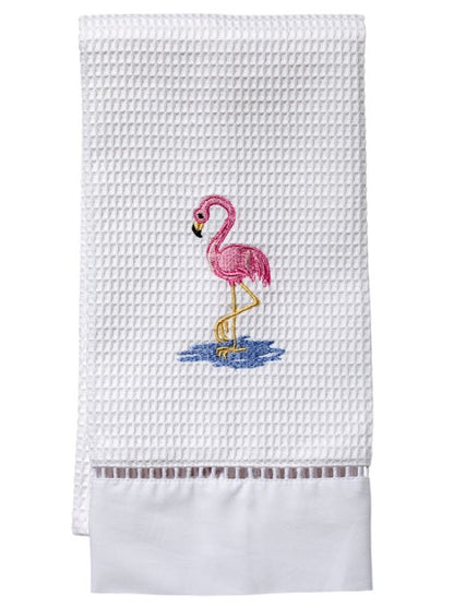 Guest Towel, Waffle Weave, Flamingo (Pink)