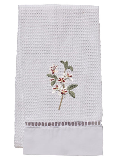 Guest Towel, Waffle Weave, Apple Blossom (White)
