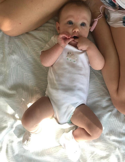 Onesie (Short Sleeve), Bunny (Cream/Pink)