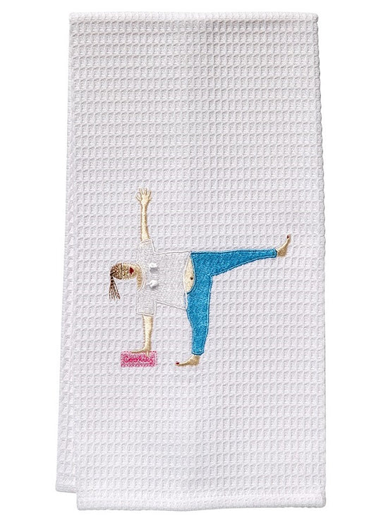 Guest Towel, Waffle Weave, Yoga Cookies Lady