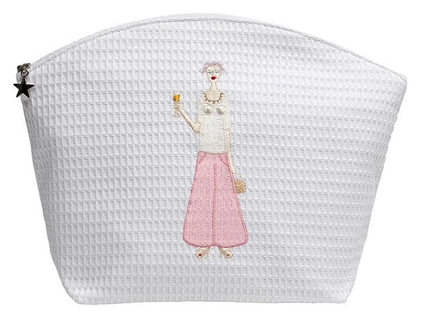Cosmetic Bag (Large), Champagne Lady (Pink)