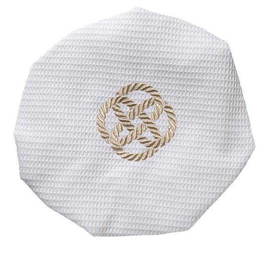 Shower Cap, Waffle Weave, Sailor's Knot (Beige)