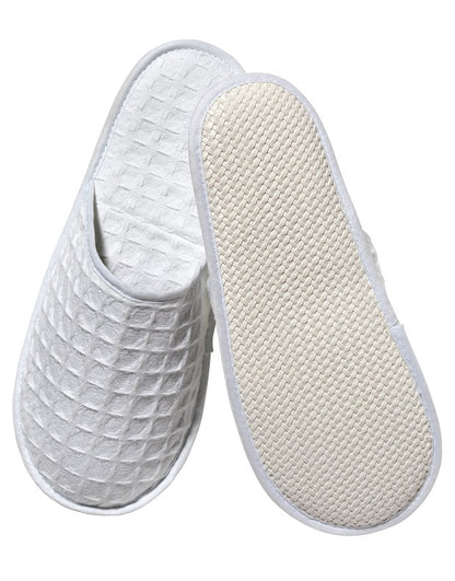 Slippers, Luxury Waffle Weave, Closed Toe