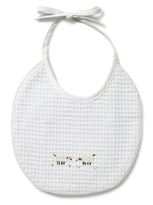 Bib, Waffle Weave, Sheep (Cream)