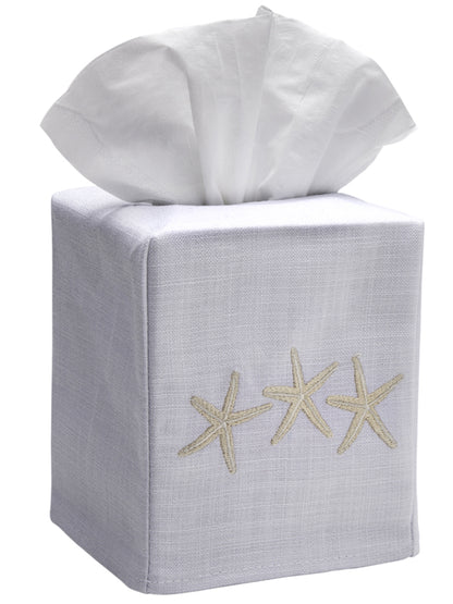 Tissue Box Cover, Three Starfish (Beige)