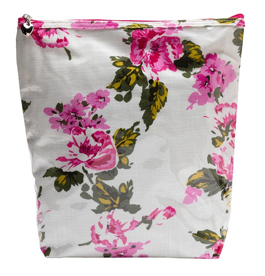 Cosmetic Bag (Large), Magenta Blossom