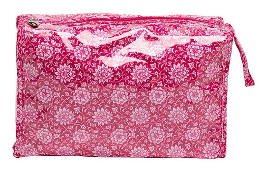 Box Cosmetic Bag, Gerbera (Raspberry)