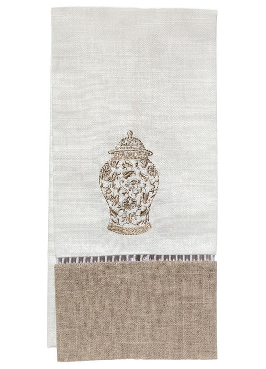 Guest Towel, Combo Linens, Ginger Jar, Wide (Beige)