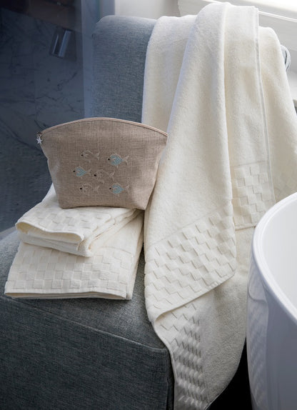 Bath Towel - Ivory Turkish Cotton Terry