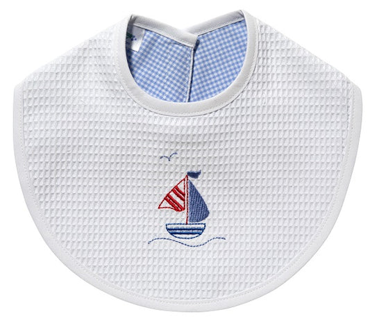 Bib, Sailboat & Seagull (Blue)