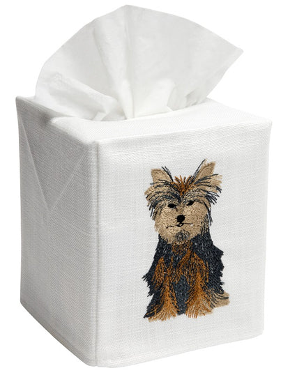 Tissue Box Cover, Yorkie Dog (Brown)