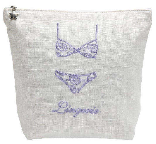 Lingerie Bag, Linen / Cotton (Lavender)