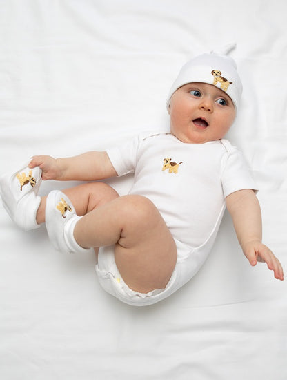 Onesie (Short Sleeve), Puppy (Beige)