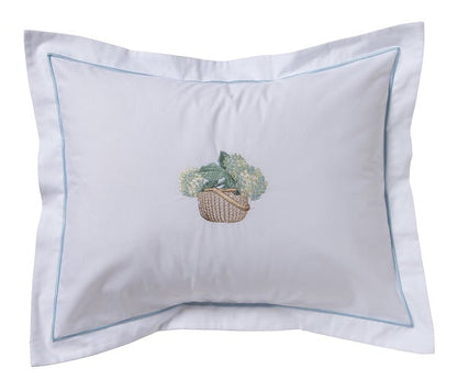 Boudoir Pillow Cover, Embroidered Botanical