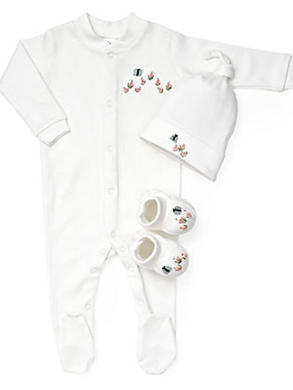 Footie, Rosebuds & Butterfly (Pink)