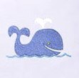 Baby Pillow Cover, Whale (Blue)