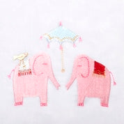 Baby Boudoir Pillow Cover, Umbrella Elephants (Pink)