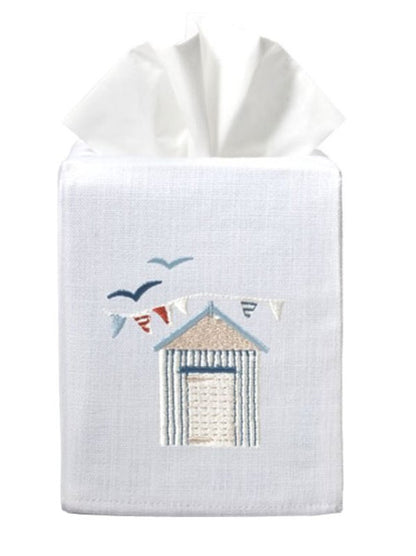 Tissue Box Cover, Linen Cotton, Beach House