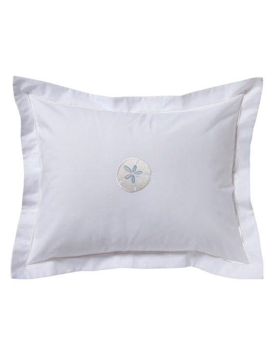 Boudoir Pillow Cover, Sand Dollar (Cream & Duck Egg Blue)