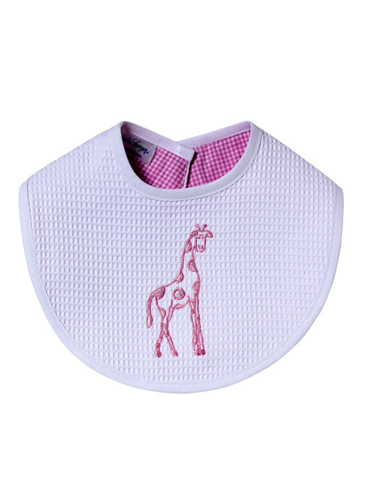 Bib, Dot Giraffe (Pink)
