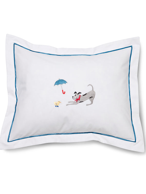 Baby Boudoir Pillow Cover, Dog, Umbrella, Duck (Blue)