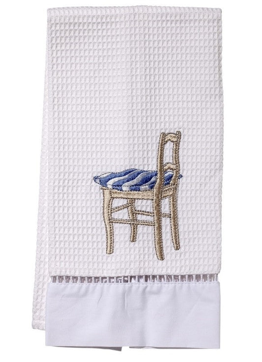 Guest Towel, Waffle Weave, Chair (Blue)