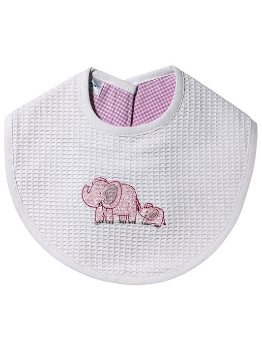 Bib, Elephant & Baby (Pink)