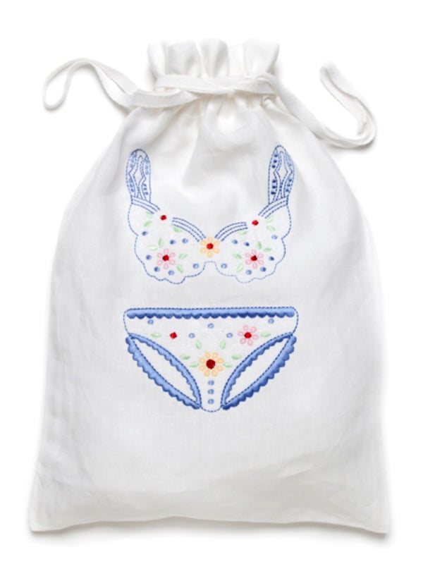 dn314-fbblm-lingerie-bag-white-cotton-linen-draw-string-flower-bikini ...