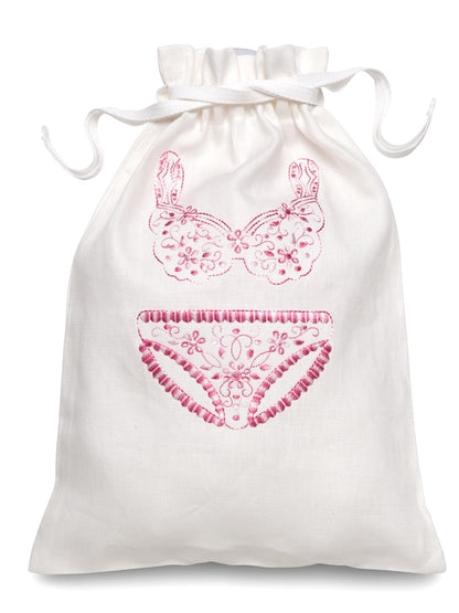 Laundry Bag-Cotton Draw String - Diane Rose, Blue