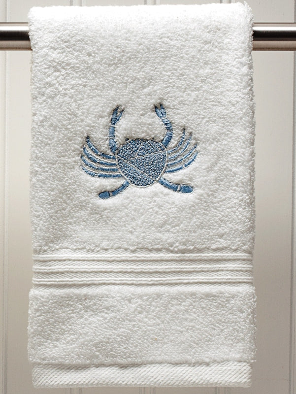 Guest Towel, Terry, Crab (Blue)
