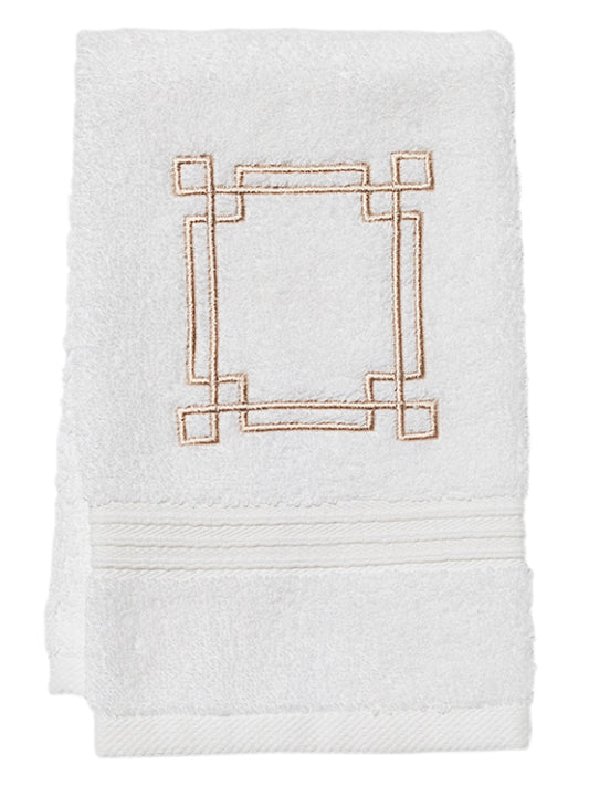 Guest Towel, Terry, Greek Key (Beige)
