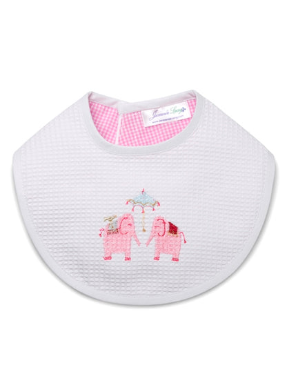 Bib, Umbrella Elephant (Pink)