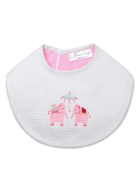 Bib, Umbrella Elephant (Pink)