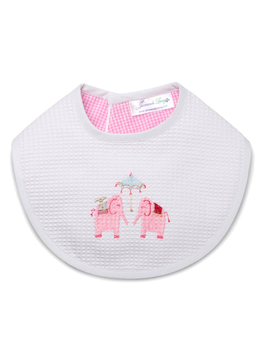 Bib, Umbrella Elephant (Pink)