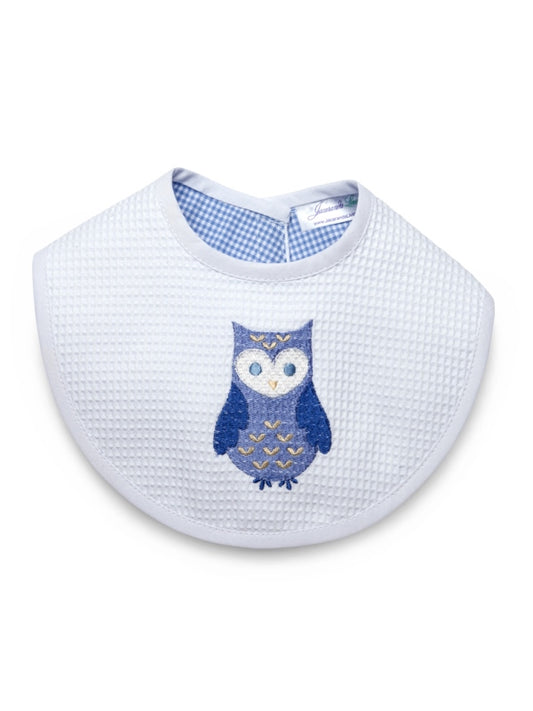 Bib, Owl (Blue)