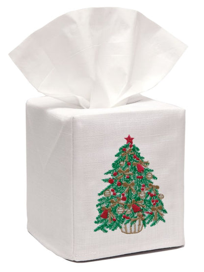 Tissue Box Cover, Christmas Tree (Green)