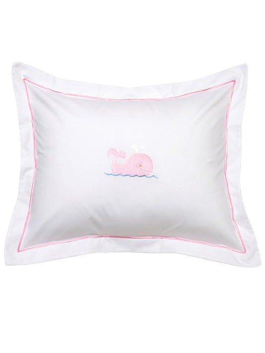 Baby Boudoir Pillow Cover, Whale (Pink)