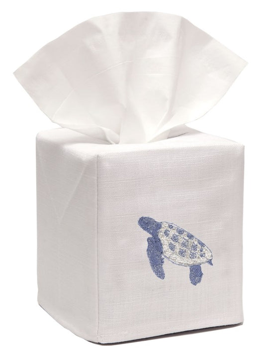 Tissue Box Cover, Sea Turtle (Blue)