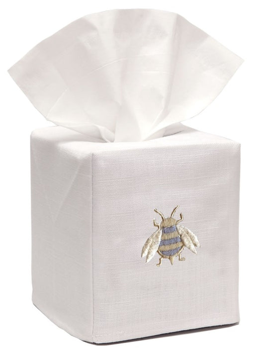 Tissue Box Cover, Napoleon Bee (Duck Egg Blue)