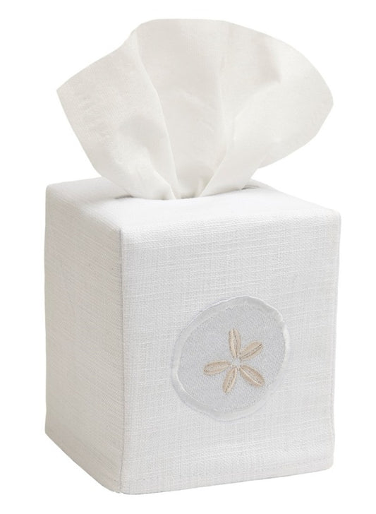 Tissue Box Cover, Sand Dollar (Cream)